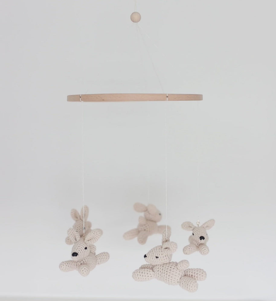 
            
                Load and play video in Gallery viewer, Brooke the Bunny&amp;lt;br&amp;gt;Handmade Baby Mobile
            
        